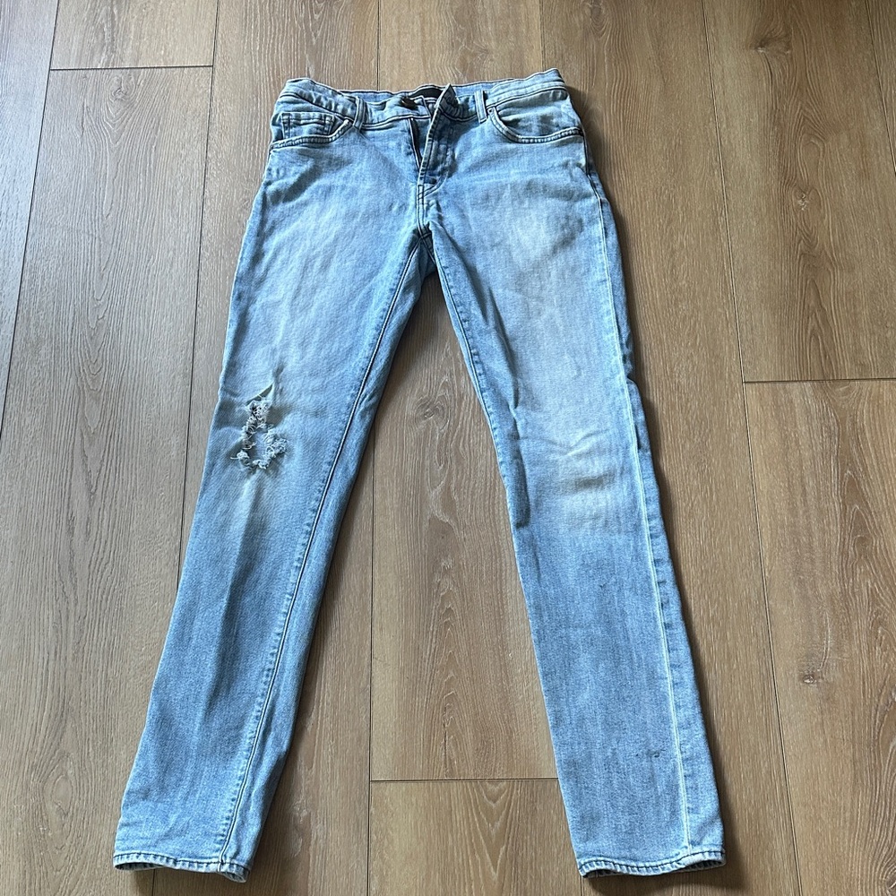 Light Blue Distressed Jeans
